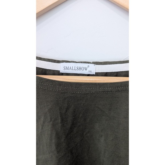 Small Show Women's Nursing Top XXL Long Sleeve Olive Green - Picture 5 of 7